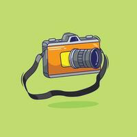 vlak tekenfilm camera vector illustratie concept