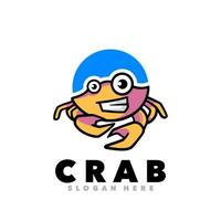 schattig krab mascotte vector