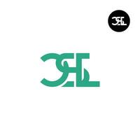 brief csl monogram logo ontwerp vector