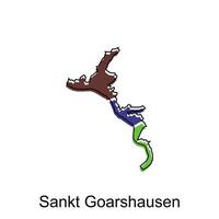 santk goarshausen stad kaart illustratie. vereenvoudigd kaart van Duitsland land vector ontwerp sjabloon