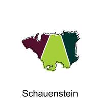 schaunstein stad kaart illustratie. vereenvoudigd kaart van Duitsland land vector ontwerp sjabloon