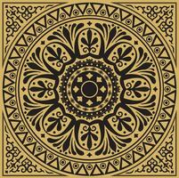 vector goud plein klassiek ornament van oude Griekenland en Romeins rijk. tegel, arabesk, byzantijns patroon