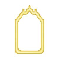3d gouden kader. Arabisch gouden boog. vector illustratie