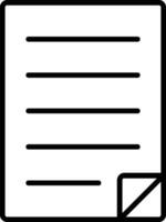 bladzijde lijn icoon vector