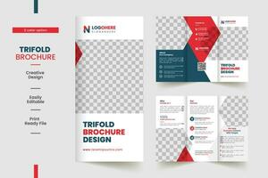 zakelijke bedrijf drievoud brochure sjabloon met a4 grootte vector