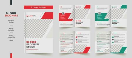 schoon zakelijke tweevoudig brochure sjabloon premie stijl met modern stijl en schoon concept gebruik voor bedrijf voorstel en bedrijf profiel vector