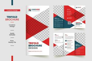 zakelijke bedrijf drievoud brochure sjabloon met a4 grootte vector