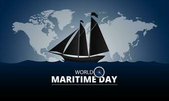 wereld maritiem dag september 30 achtergrond vector illustratie