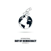 Internationale dag van democratie september 15 achtergrond vector illustratie