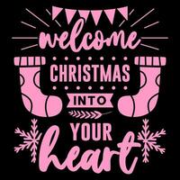 Welkom Kerstmis in uw hart vector