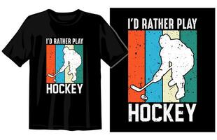 hockey wijnoogst t-shirt ontwerp vector, hockey vector illustratie