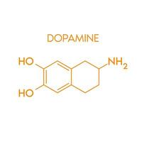 dopamine structureel chemisch formule geïsoleerd Aan wit achtergrond. hormoon melatonine promoten diep slaap. medisch wetenschappelijk concepten. vector eps10 illustratie.