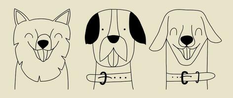 grappig honden illustratie vector
