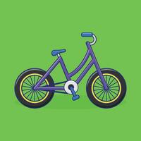 Purper fiets tekenfilm vector