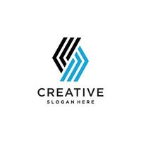 brief s logo ontwerp met modern creatief idee vector