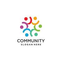 gemeenschap logo ontwerp met modern creatief idee vector