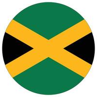 Jamaica vlag cirkel vorm geven aan. vlag van Jamaica ronde vorm vector