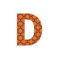 d brief logo en d tekst logo en d woord logo ontwerp. vector