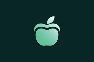 lijn kunst appel vlieg logo ontwerp sjabloon vector
