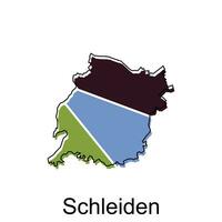 kaart van schleiden stad. vector kaart van de Duitse land. vector illustratie ontwerp sjabloon