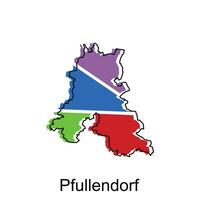 pfullendorf stad kaart illustratie. vereenvoudigd kaart van Duitsland land vector ontwerp sjabloon