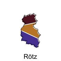 vector kaart van Rotz. borders van voor uw infografisch. vector illustratie ontwerp sjabloon