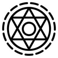 pentagram lijn icoon vector