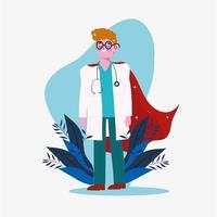 dokter professionele superheld vector