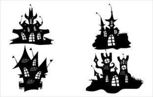 vector halloween silhouet element verzameling