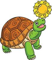 schildpad spelen tekenfilm gekleurde clip art vector