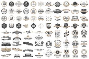 Vintage Retro Vector Logo voor banner