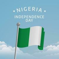 Nigeria onafhankelijkheid dag ontwerp sjabloon mooi zo voor viering doel. vlak Nigeria vlag ontwerp. banier sjabloon. vector eps 10.