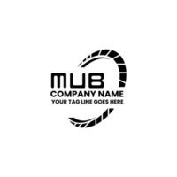 mub brief logo creatief ontwerp met vector grafisch, mub gemakkelijk en modern logo. mub luxueus alfabet ontwerp