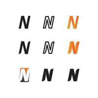 n letter logo sjabloon lettertype voor bedrijf en identiteit vector