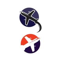 vlucht vliegtuig vector en logo ontwerp transport