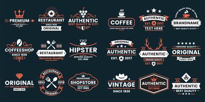 Vintage Retro Vector Logo voor banner