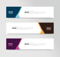 vector abstracte banner ontwerp websjabloon