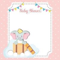 baby shower kaart vector