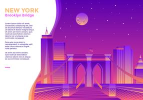 brooklyn bridge new york vector