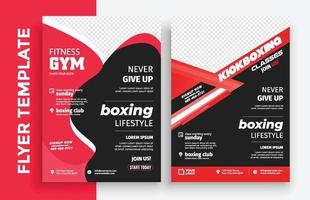 gratis gym fitness poster flyer pamflet brochure cover ontwerp lay-out ruimte voor foto-achtergrond, vector illustratie sjabloon in a4-formaat