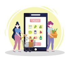 online boodschappen bestellen vector