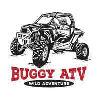 buggy extreem avontuur reis ras sport vector illustratie, mooi zo voor team en racing club logo ook t overhemd ontwerp
