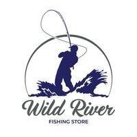 een Mens visvangst vector illustratie, perfect voor t overhemd ontwerp en visvangst club logo