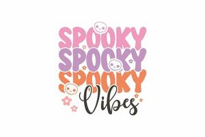 spookachtig gevoel halloween typografie t overhemd ontwerp vector