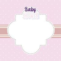 baby shower uitnodigingskaart welkom pasgeboren lay-out vector