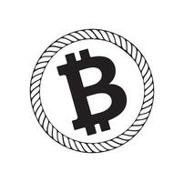 bitcoin icoon teken betaling symbool. cryptogeld logo. gemakkelijk vector. vector