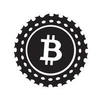 bitcoin icoon teken betaling symbool. cryptogeld logo. gemakkelijk vector. vector