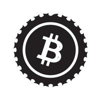 bitcoin icoon teken betaling symbool. cryptogeld logo. gemakkelijk vector. vector