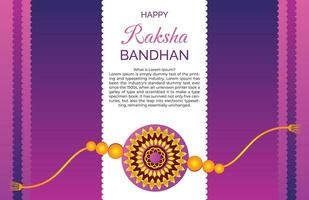 2 raksha bandhan achtergrond met mandala en lintje. vector illustratie