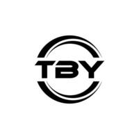 tby logo ontwerp, inspiratie voor een uniek identiteit. modern elegantie en creatief ontwerp. watermerk uw succes met de opvallend deze logo. vector